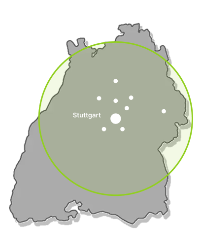 Elektriker Fellbach – Servicegebiet von Richtig Smart in Baden-Württemberg rund um Fellbach